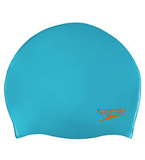 Speedo Badmuts - Junior - Siliconen - Blauw/Oranje
