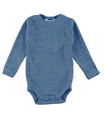 Joha Bodysuit L/æ - Wool - Denim Blue