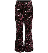 Vero Moda Girl Trousers - VmBella - Black/Rose Gold Sequins