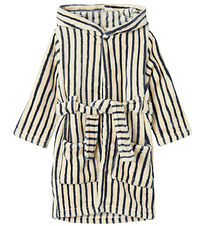 Name It Bathrobe - Velvet - NmmRacer - Dark Sapphire w. Stripes