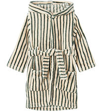 Name It Bathrobe - Velvet - NmmRacer - Dark Forest w. Stripes