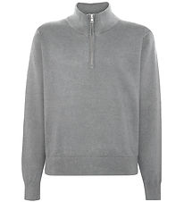 Grunt Blouse - GrLudvig - Knitted - Grey Melange