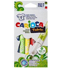 Carioca Fabric markers - 6 pcs - Maxi Tip - Multicolour