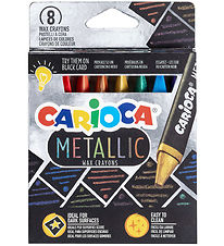 Carioca Vaxlitir - 8 Stk. - Málmlitað