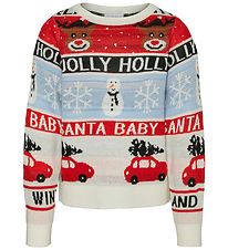 Vero Moda Girl Bluse - Strick - VmHolly Jollyflakes - Birch/Artw