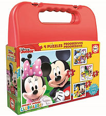 Educa Puzzlespiel - 4 Verschiedene - Mickey Mouse Clubhaus