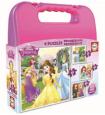Educa Puzzlespiel - 4 Verschiedene - Disney Princess