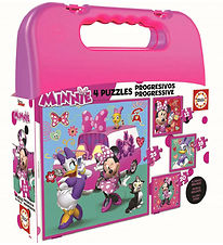 Educa Puzzlespiel - 4 Verschiedene - Minnie Mouse