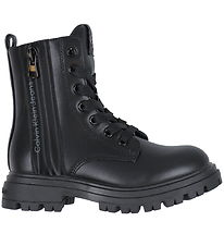 Calvin Klein Stígvél - Lace-Up - Svart