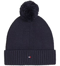 Tommy Hilfiger Beanie - Knitted - Essential Pom Pom - Space Blue