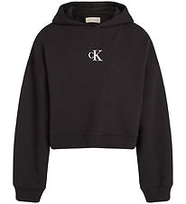 Calvin Klein Hoodie - Logo Boxy Fit - Black