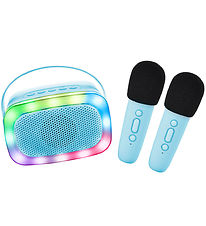 Lalarma Speaker w. 2 Microphones - Wireless - Karaoke - Blue
