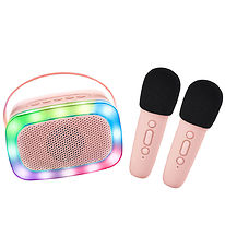 Lalarma Speaker w. 2 Microphones - Wireless - Karaoke - Rose