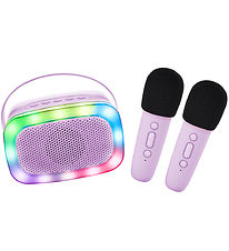 Lalarma Speaker w. 2 Microphones - Wireless - Karaoke - Purple