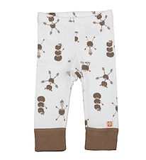 Katvig Leggings - Off White w. Chestnut figures