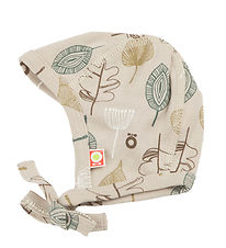 Katvig Baby Hat - Beige w. Leaves