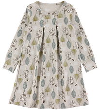 Katvig Dress - Beige w. Leaves