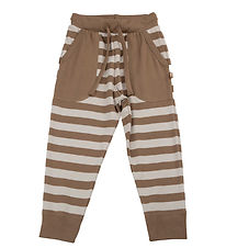 Katvig Trousers - Brown/Beige Striped
