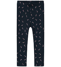 Name It Leggings - Rib - NmnDab - Dark Sapphire m. Julpinnar