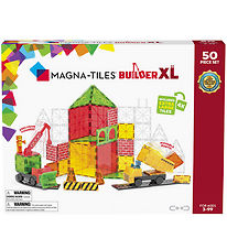 Magna-Tiles Magnet Set - 50 Parts - Builder XL + MicroMAGS