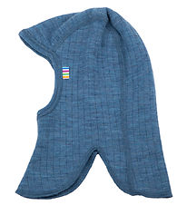 Joha Schlupfmütze - Wolle - 2-lagig - Jeansblau
