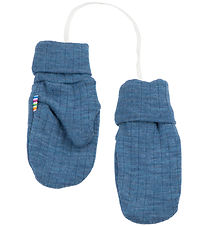 Joha Fäustlinge - Wolle - Jeansblau