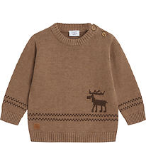 Hust and Claire Bluse - Strick - Pilou - Kaffee-Melange