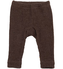 Joha Leggings - Prjónað - Ull - Dökkbrúnt