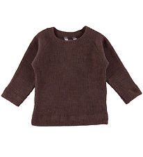 Joha Tröja - Stickad - Ull - Mörkbrun