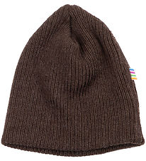 Joha Beanie - Knitted - Wool - 2-layer - Dark Brown