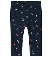 Name It Leggings - Rib - NbnDab - Dark Sapphire M. jólastafir