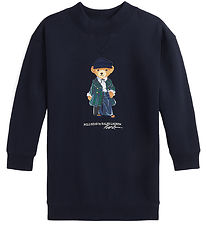 Polo Ralph Lauren Sweatkleid - Navy m. Kuscheltier