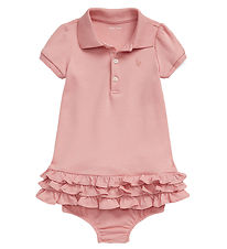 Polo Ralph Lauren Kleid m. Bloomers - Rosa m. Rüschen
