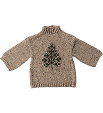 Maileg Julesweater TIL NISSENGROG - Stærð6 - Drapplitað/JÓL