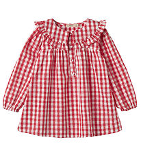 Fliink Tunic - Sasha Check - Pompeian Red/Sandshell