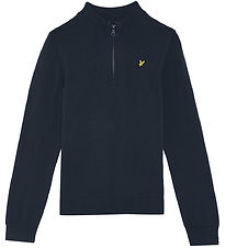 Lyle & Scott Sweatshirt - Gebreid - Kwartrits - Dark Navy