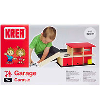 Krea Garage - Viður - 43x24 cm - Rautt/Náttúrulegt