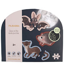 Filibabba Puzzlespiel - Fluoreszierend - 2-8 Teile - Tiere des W