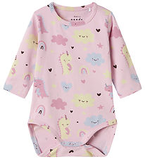 Name It Bodysuit L/æ - NbfVandora - Corsage/Unicorns