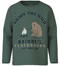 Name It Blouse - NmmVux - Dark Forest/Enjoy The Wild