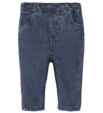 Lil' Atelier Jeans - Loose - NbfLiva - Dark Blue Denim/Heart Emb