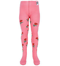 Mini Rodini Tights - Roses - Pink
