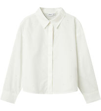 Name It Shirt - NkfOlara - Bright White/Studs