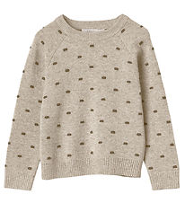 Fliink Blouse - Knitted - Benna Dot - Hummus/Carafe