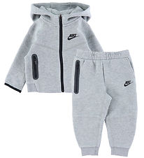 Nike Sweatset - Cardigan/Jogginghosen - Grey Heather