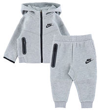 Nike Sweatset - Cardigan/Jogginghosen - Grey Heather