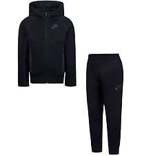 Nike Sweatset - Tech - Cardigan/Jogginghosen - Schwarz