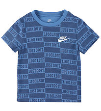 Nike Stuttermabolur - Midnight Dökkblátt