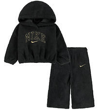 Nike Sett - Hettupeysa/Buxur - Svart/Gold