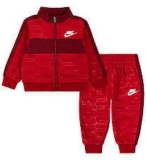 Nike Íþróttagalli - Cardigan/Buxur - Líkamsrækt Rauður